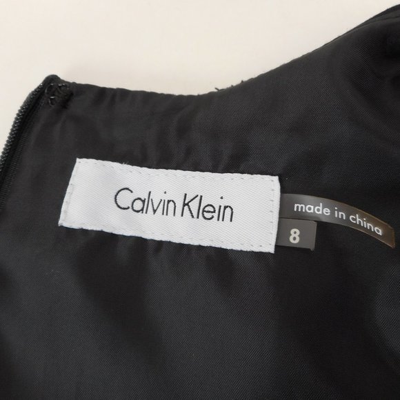 Calvin Klein Women's Size 8 Sheath Dress Sleeveless Lined Back Zip Career - Picture 5 of 6